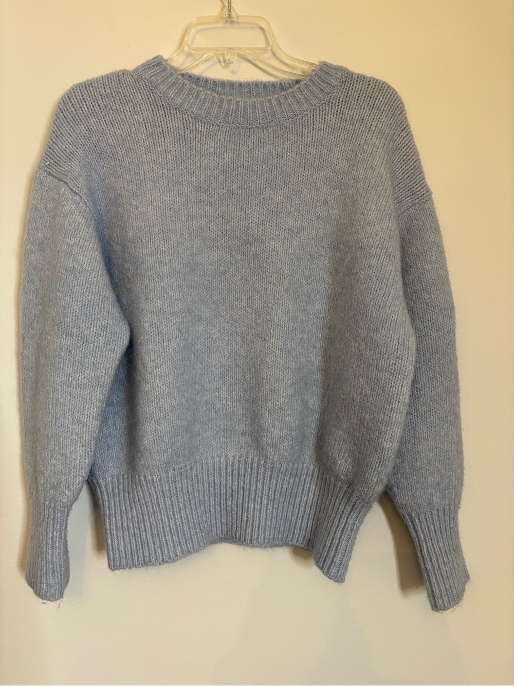 Zara Light Blue Crewneck Sweater